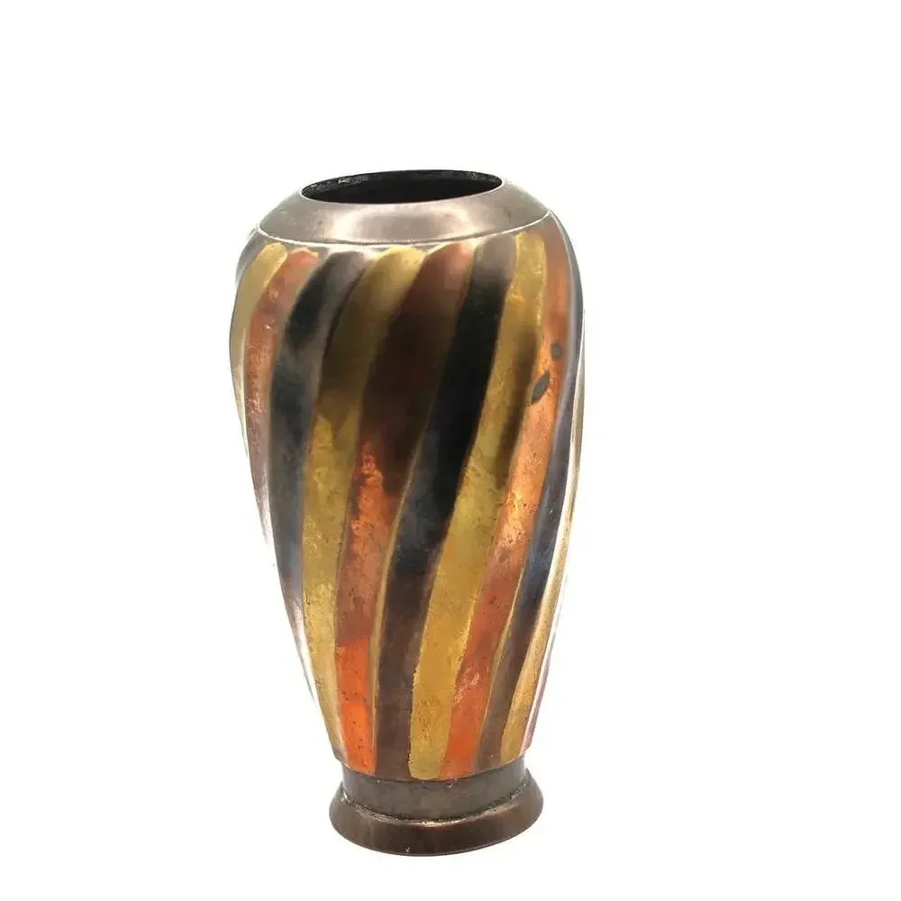 MCM Mixed Metal Brass Vase